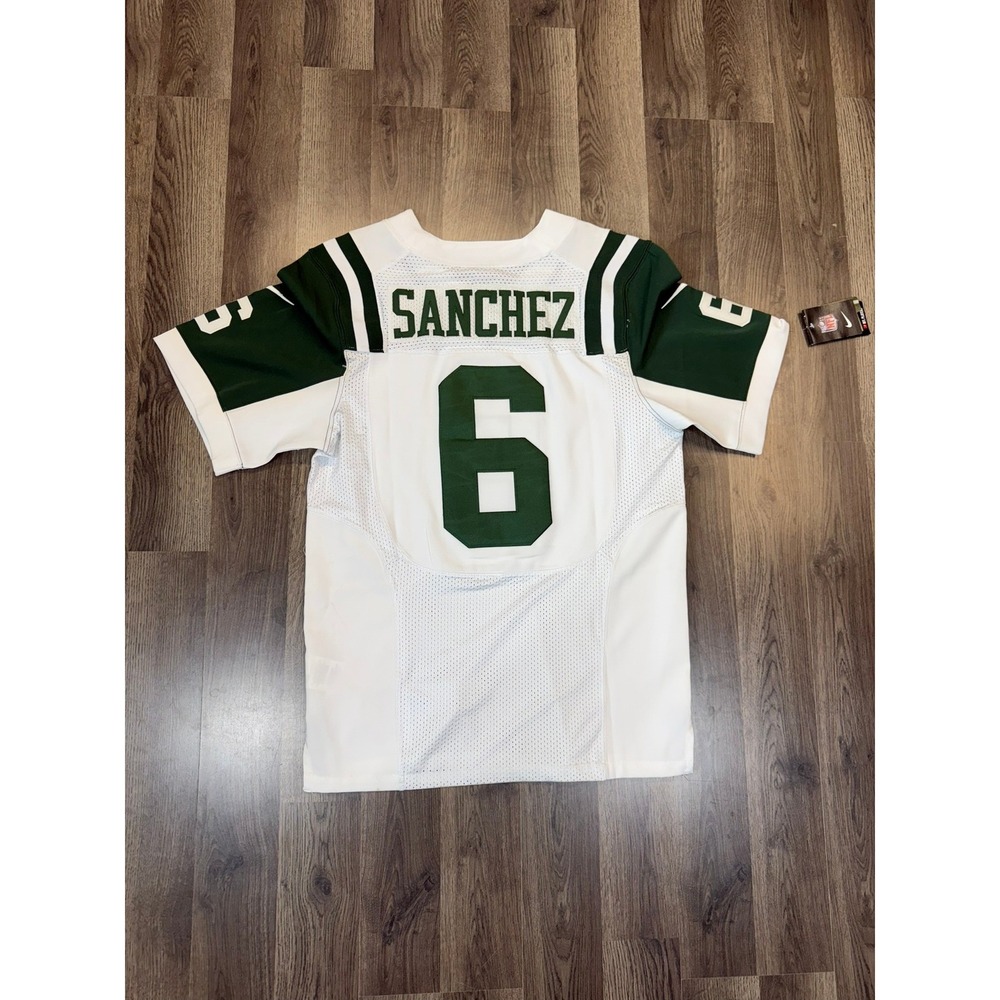 Nike NFL New York Jets Mark Sanchez 6 Onfield Jersey White Green Size 40 NWT